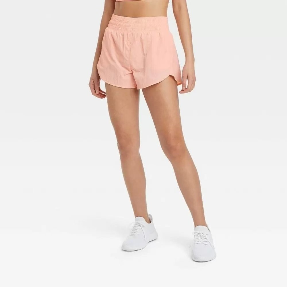 Women's Crinkle Tulip Run Shorts 3" - All in Motion Light Pink XL